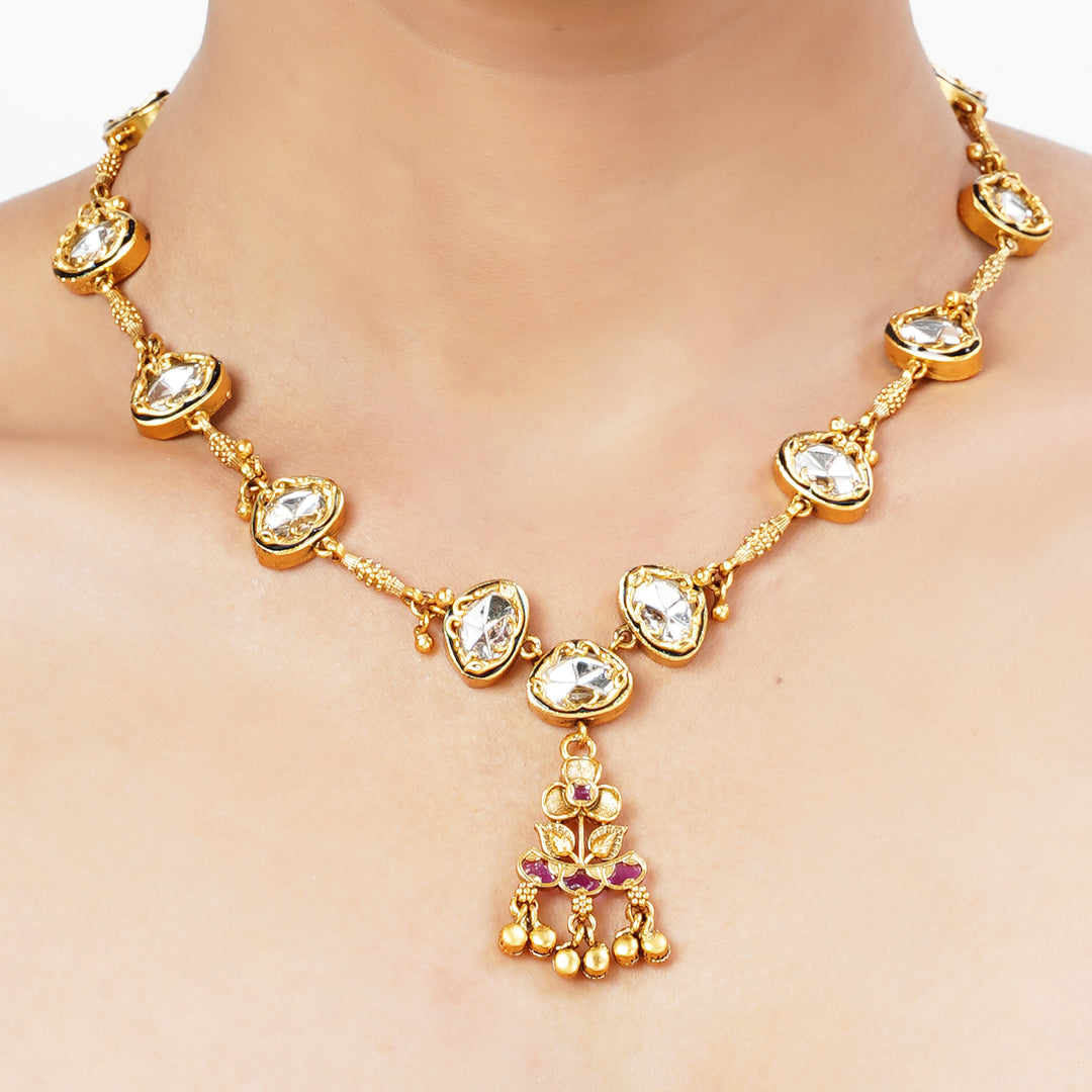 22k Gold Plated Tarini Bhanvi Necklace set