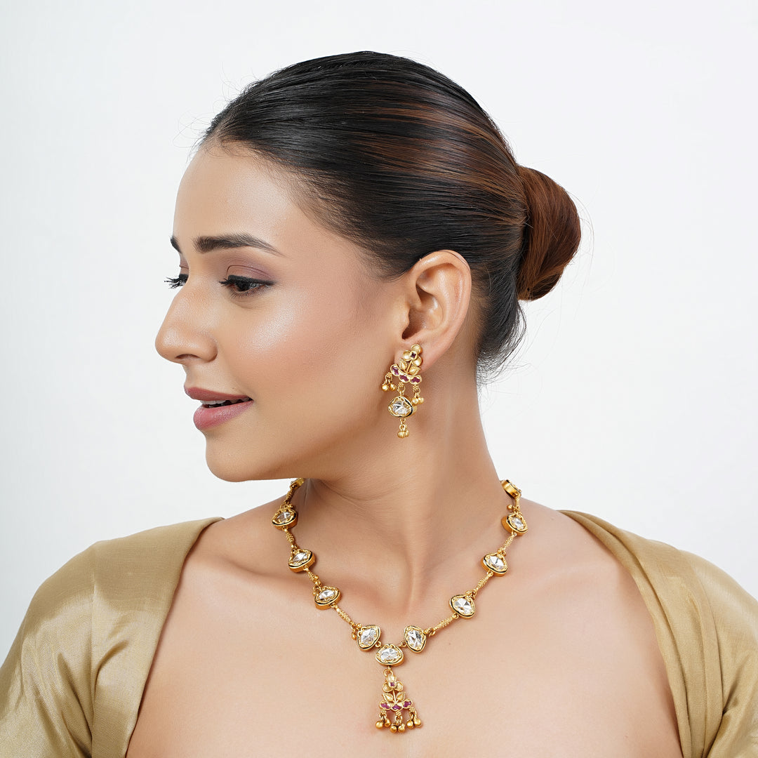 22k Gold Plated Tarini Bhanvi Necklace set