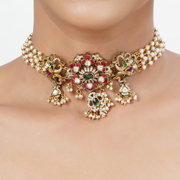 22k Gold Plated Tarini Bhumika Necklace set