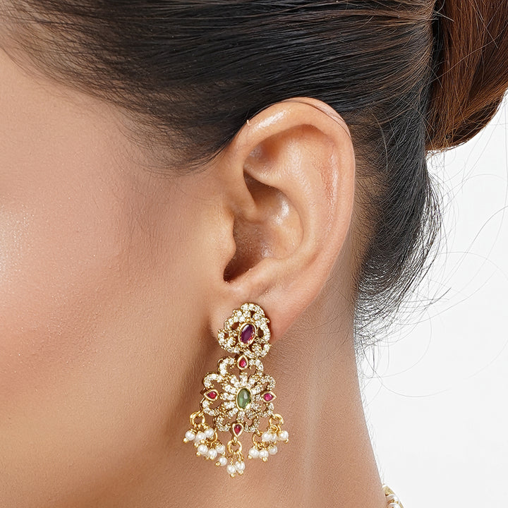 22k Gold Plated Tarini Bhumika Necklace set