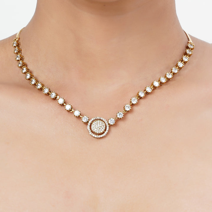 22k Gold Plated Tarini Chaitali Necklace set