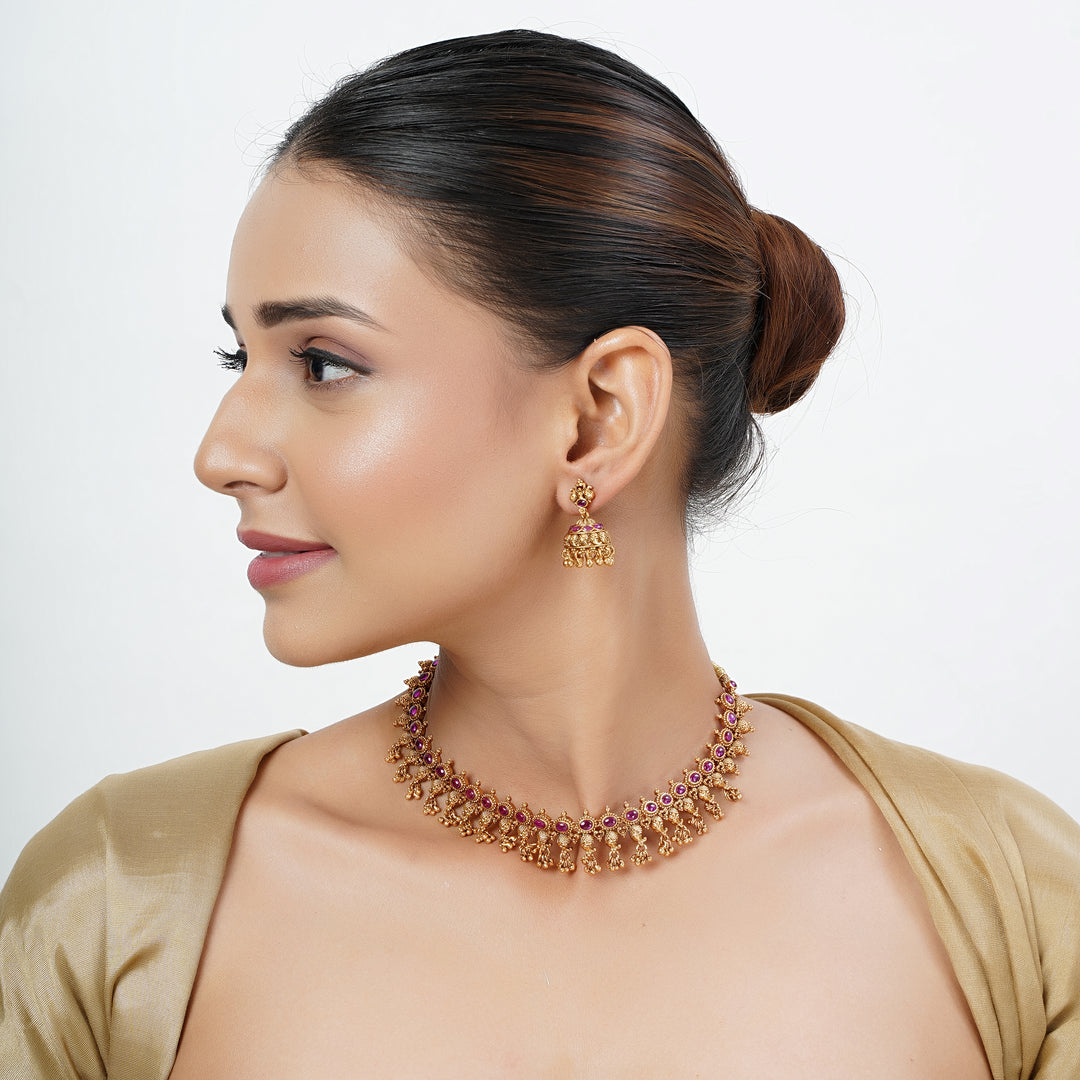 22k Gold Plated Tarini Chandrikaa Necklace set