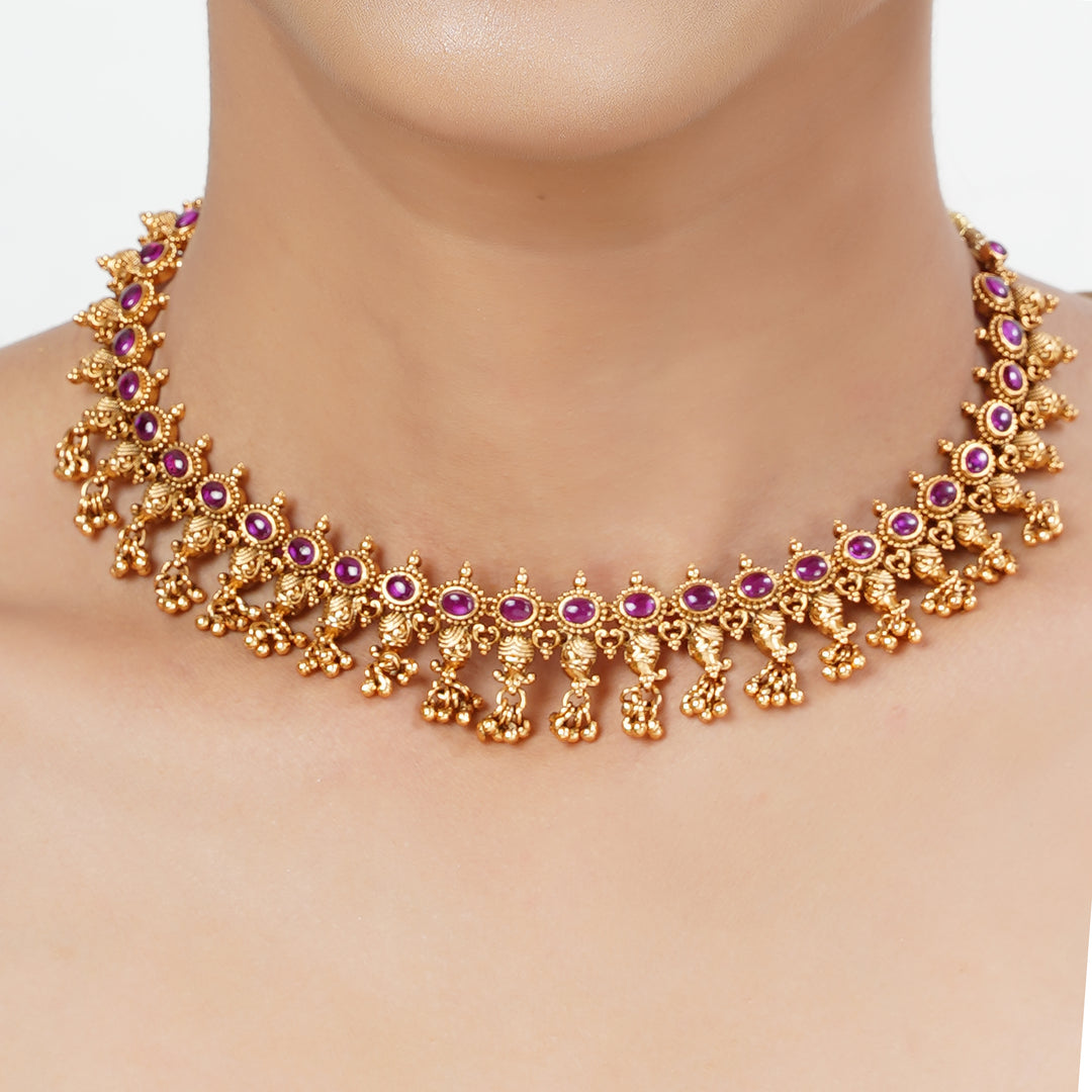 22k Gold Plated Tarini Chandrikaa Necklace set