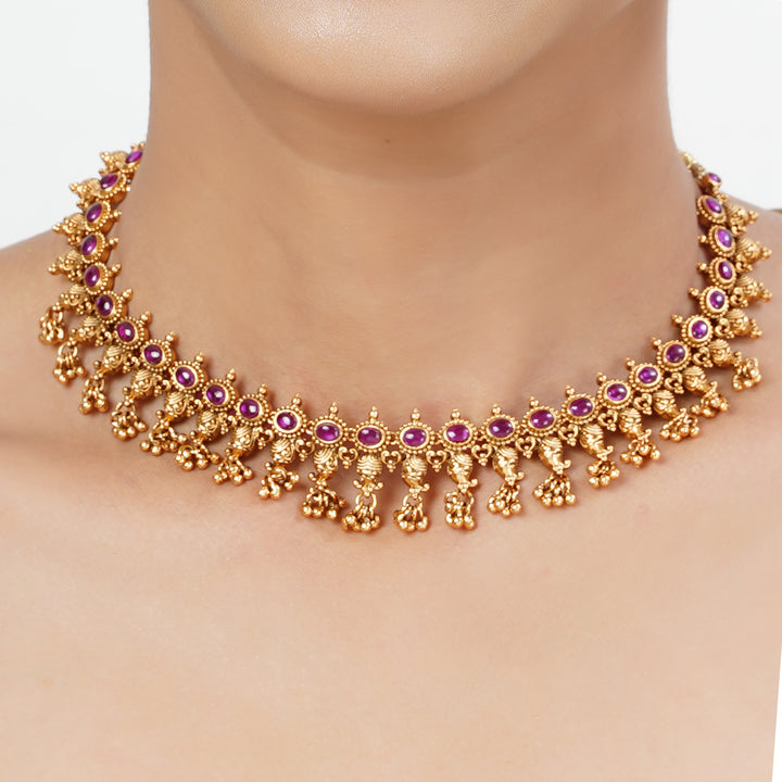 22k Gold Plated Tarini Chandrikaa Necklace set