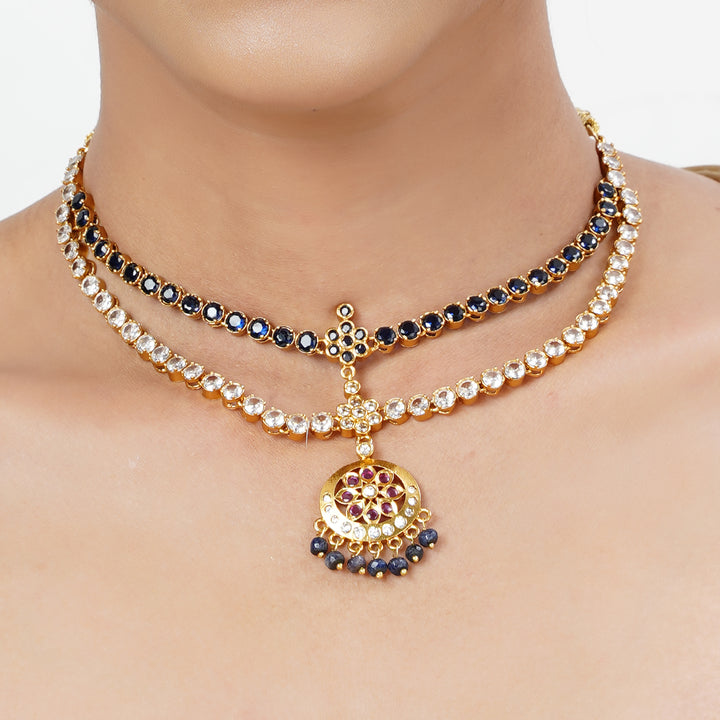 22k Gold Plated Tarini Charulata Necklace set
