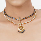 22k Gold Plated Tarini Charulata Necklace set