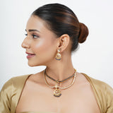 22k Gold Plated Tarini Charulata Necklace set