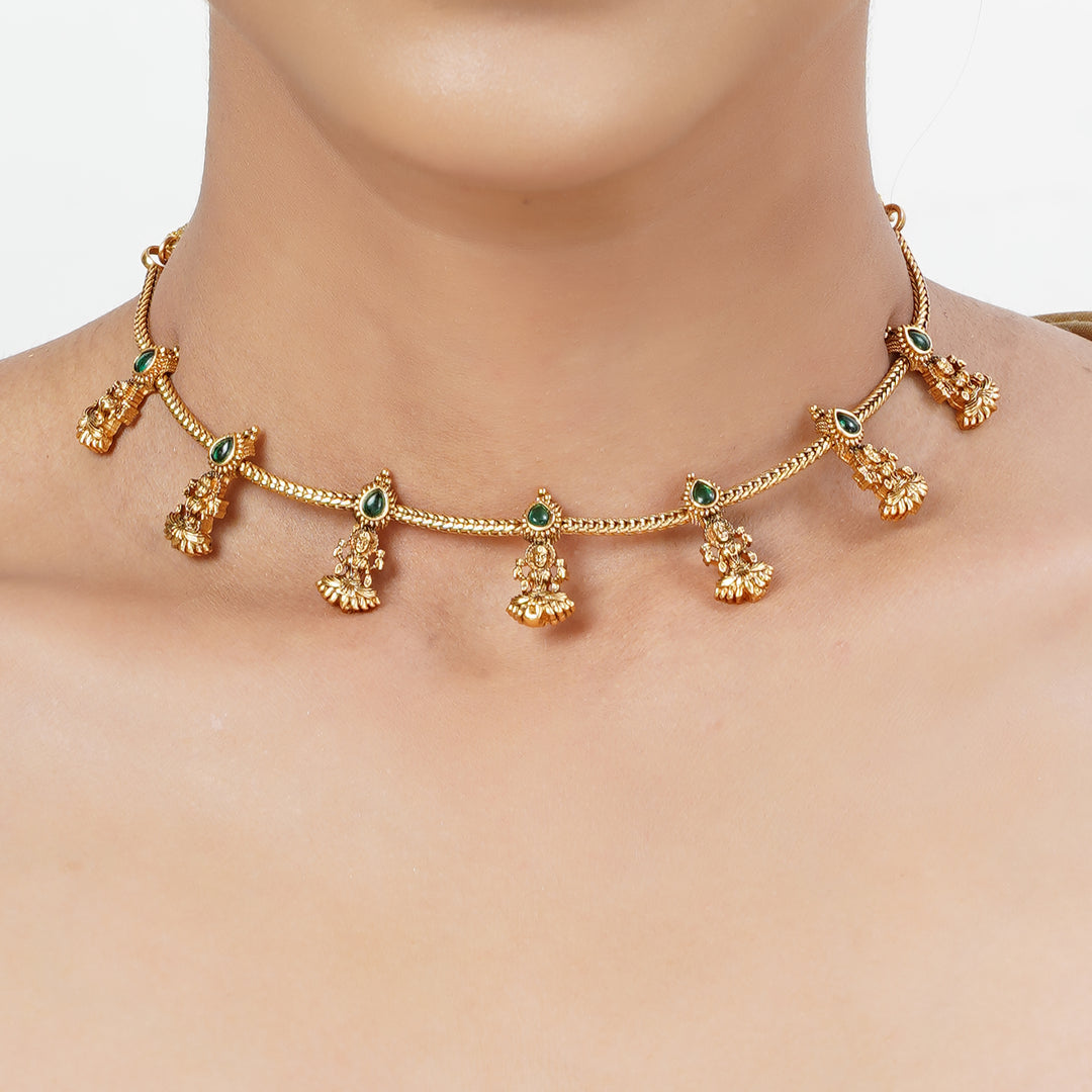 22k Gold Plated Tarini Chhavi Necklace set