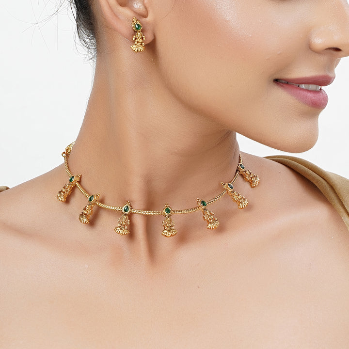 22k Gold Plated Tarini Chhavi Necklace set