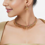22k Gold Plated Tarini Daksha Necklace set