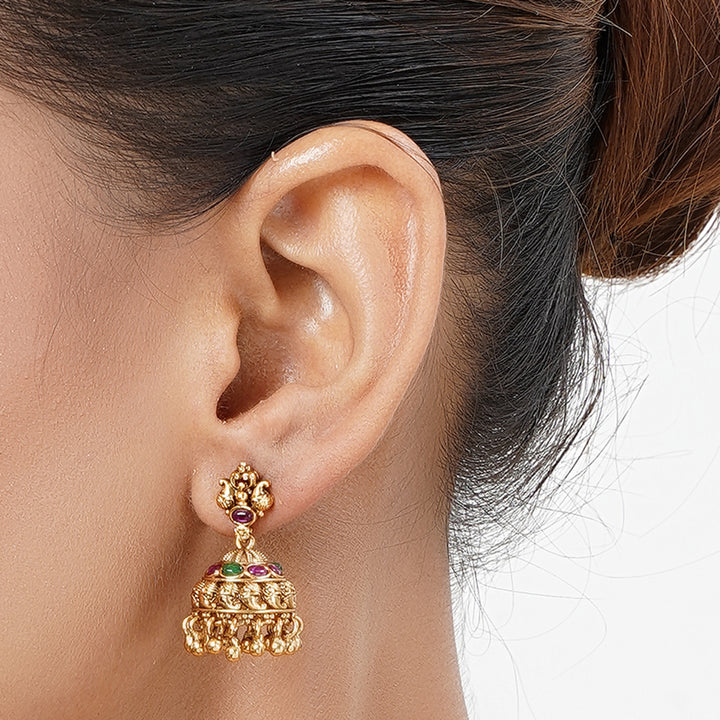 22k Gold Plated Tarini Daksha Necklace set