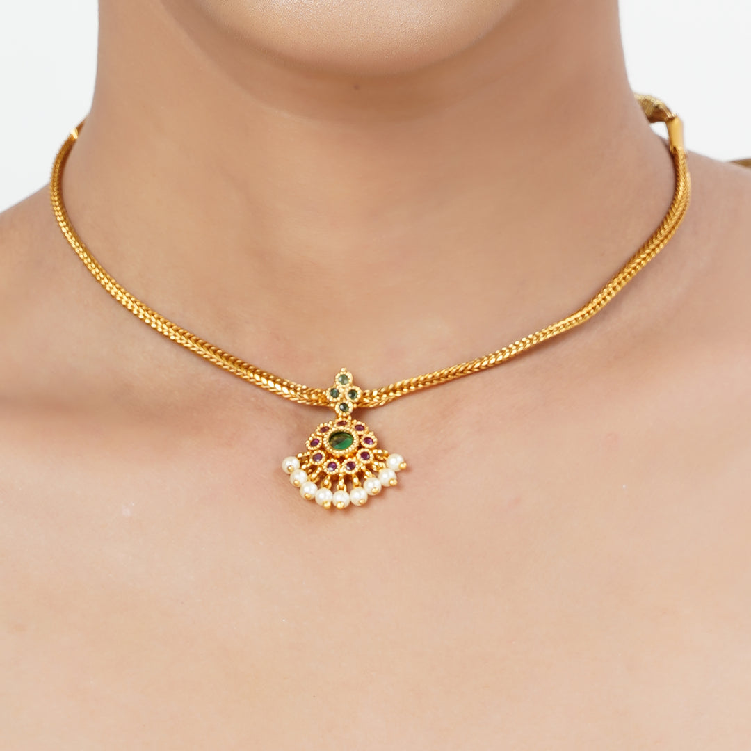 22k Gold Plated Tarini Darika Necklace set