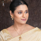 22k Gold Plated Amolya Varnika Pendant Set