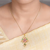 22k Gold Plated Amolya Varnika Pendant Set