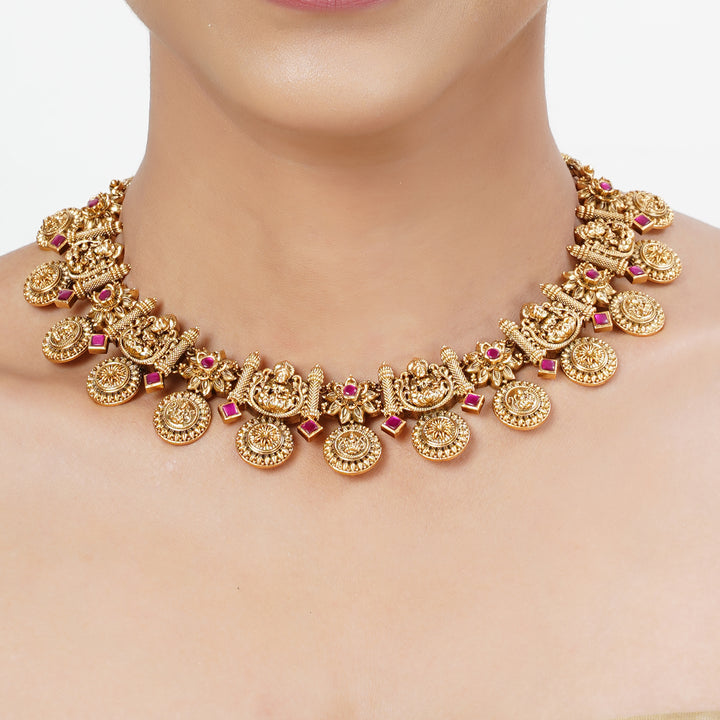 22k Gold Plated Tarini Dhrishti Necklace set