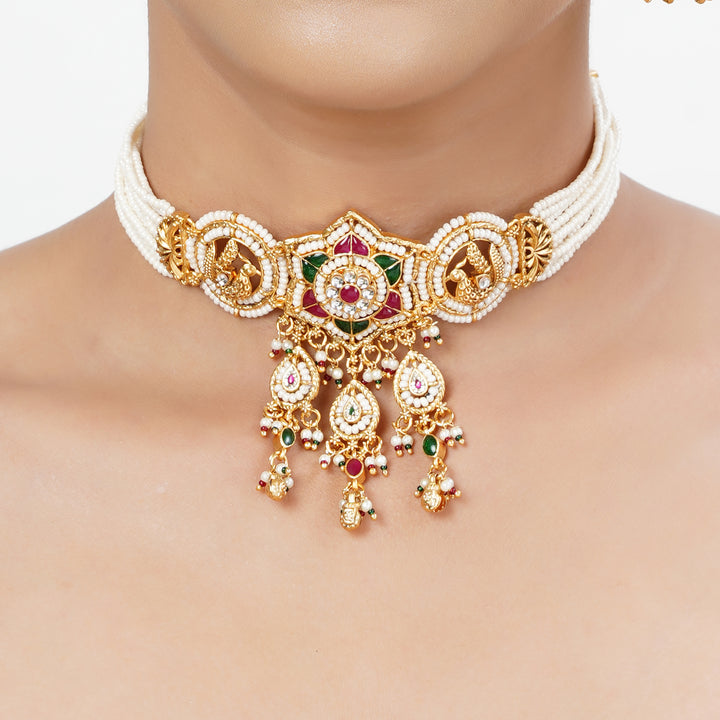 22k Gold Plated Tarini Elina Necklace set