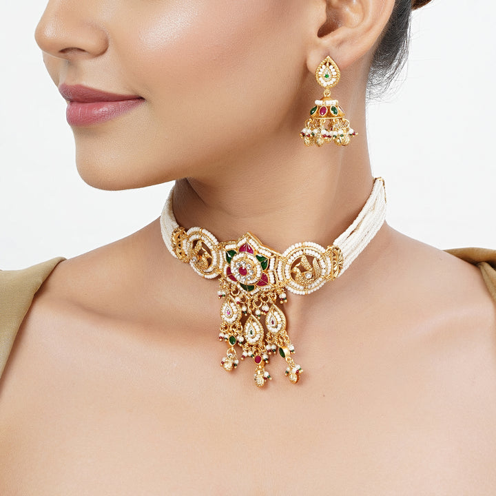 22k Gold Plated Tarini Elina Necklace set