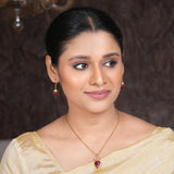 22k Gold Plated Amolya Ishira Pendant Set