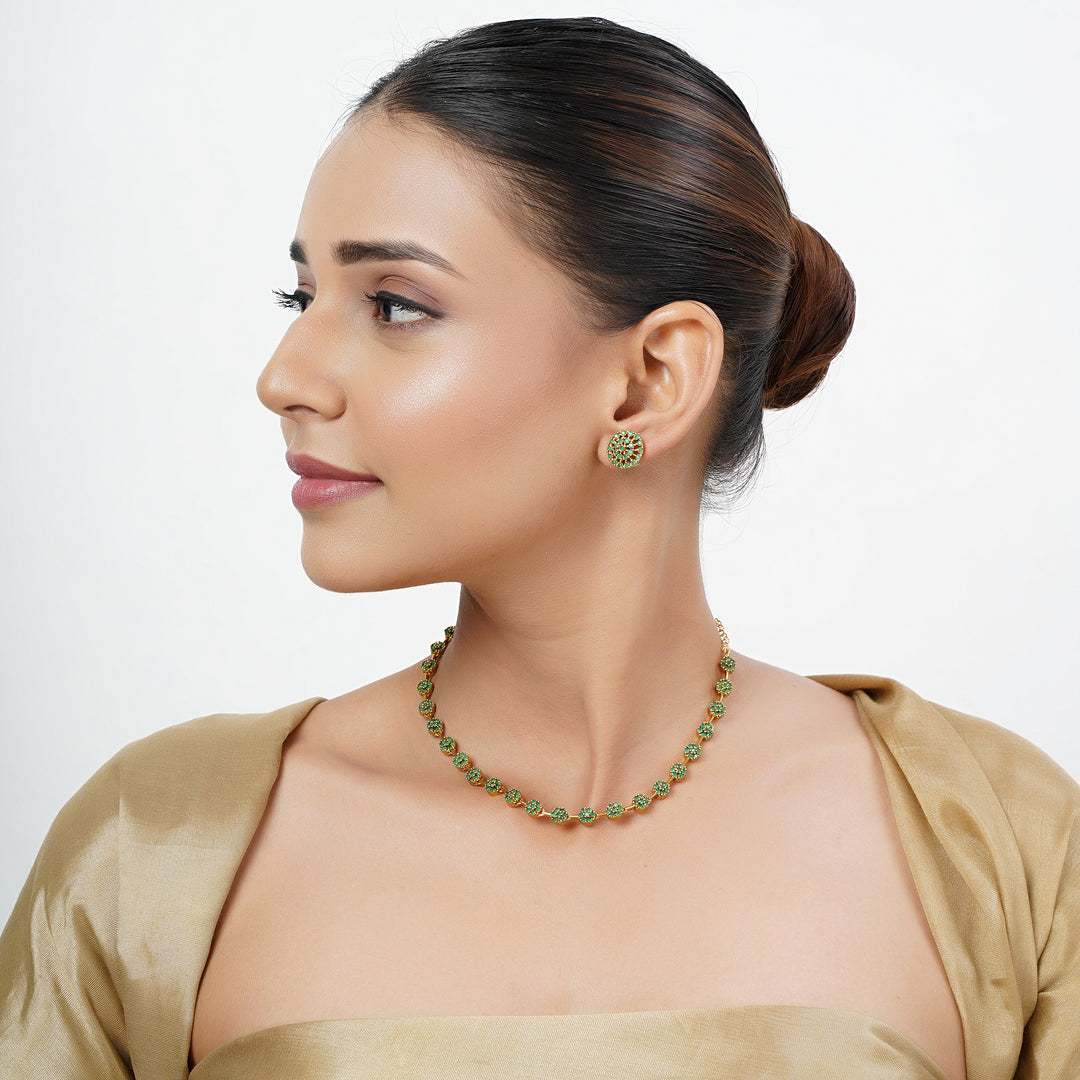 22k Gold Plated Tarini Falguni Necklace set