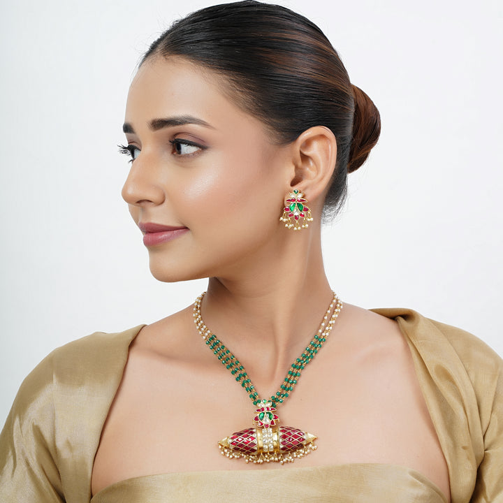 22k Gold Plated Tarini Gitanjali Necklace set
