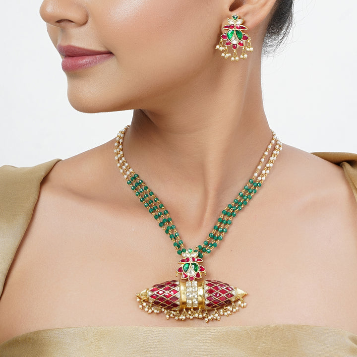 22k Gold Plated Tarini Gitanjali Necklace set