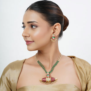 22k Gold Plated Tarini Gitanjali Necklace set
