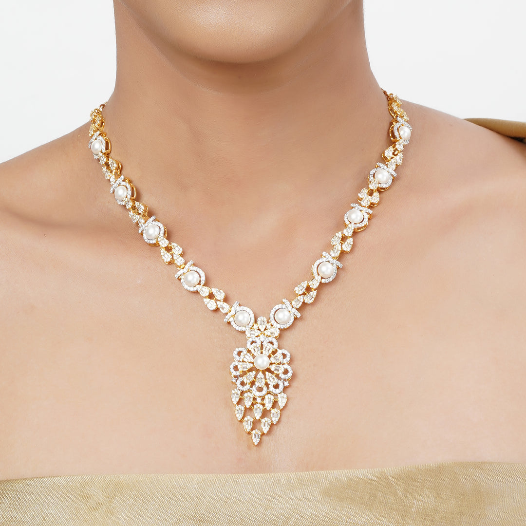 22k Gold Plated Tarini Harshika Necklace set