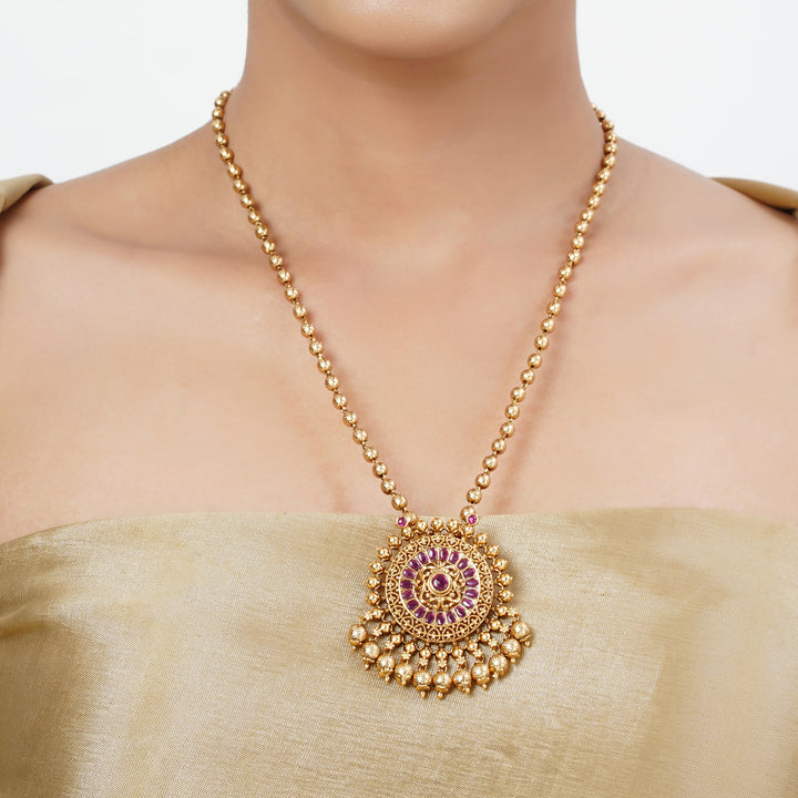 22k Gold Plated Tarini Hiral Necklace set