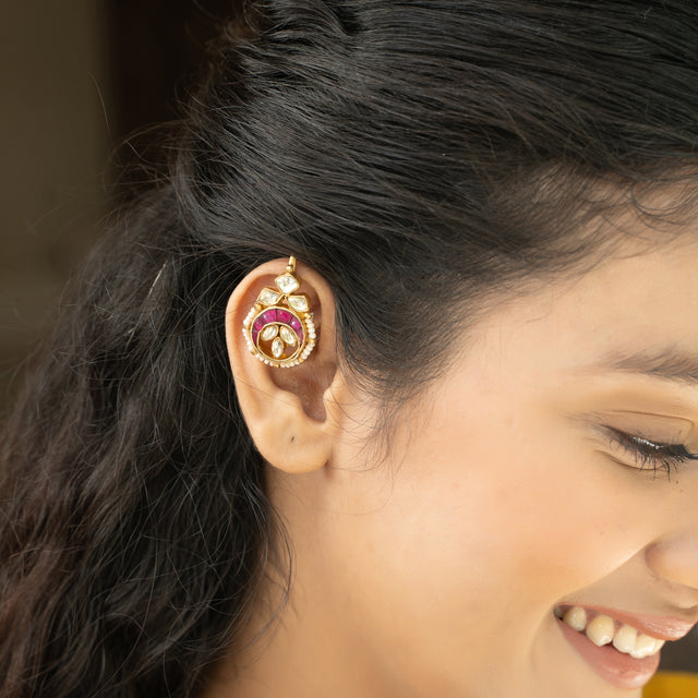 22k Gold Plated Chand  Earcuff