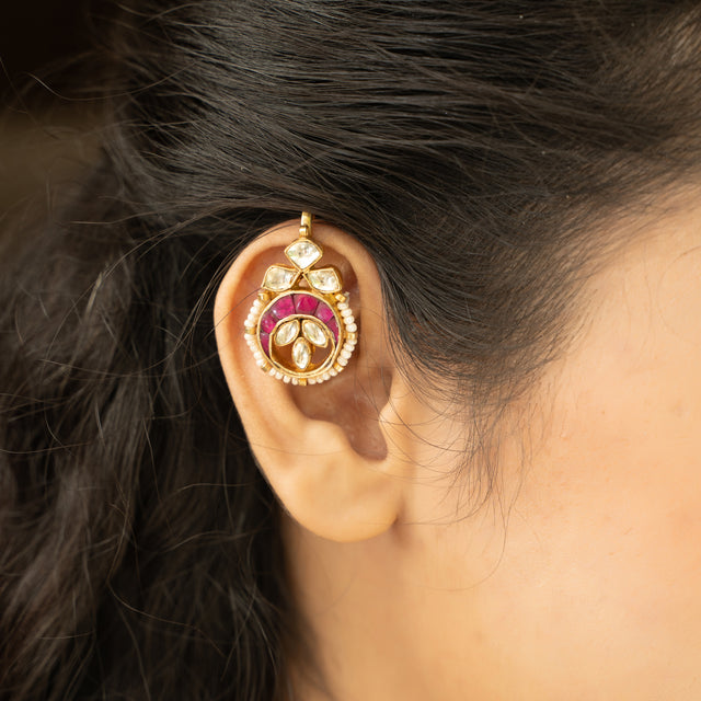 22k Gold Plated Chand  Earcuff