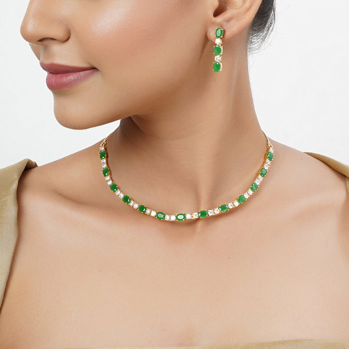 22k Gold Plated Tarini Ishaani Necklace set