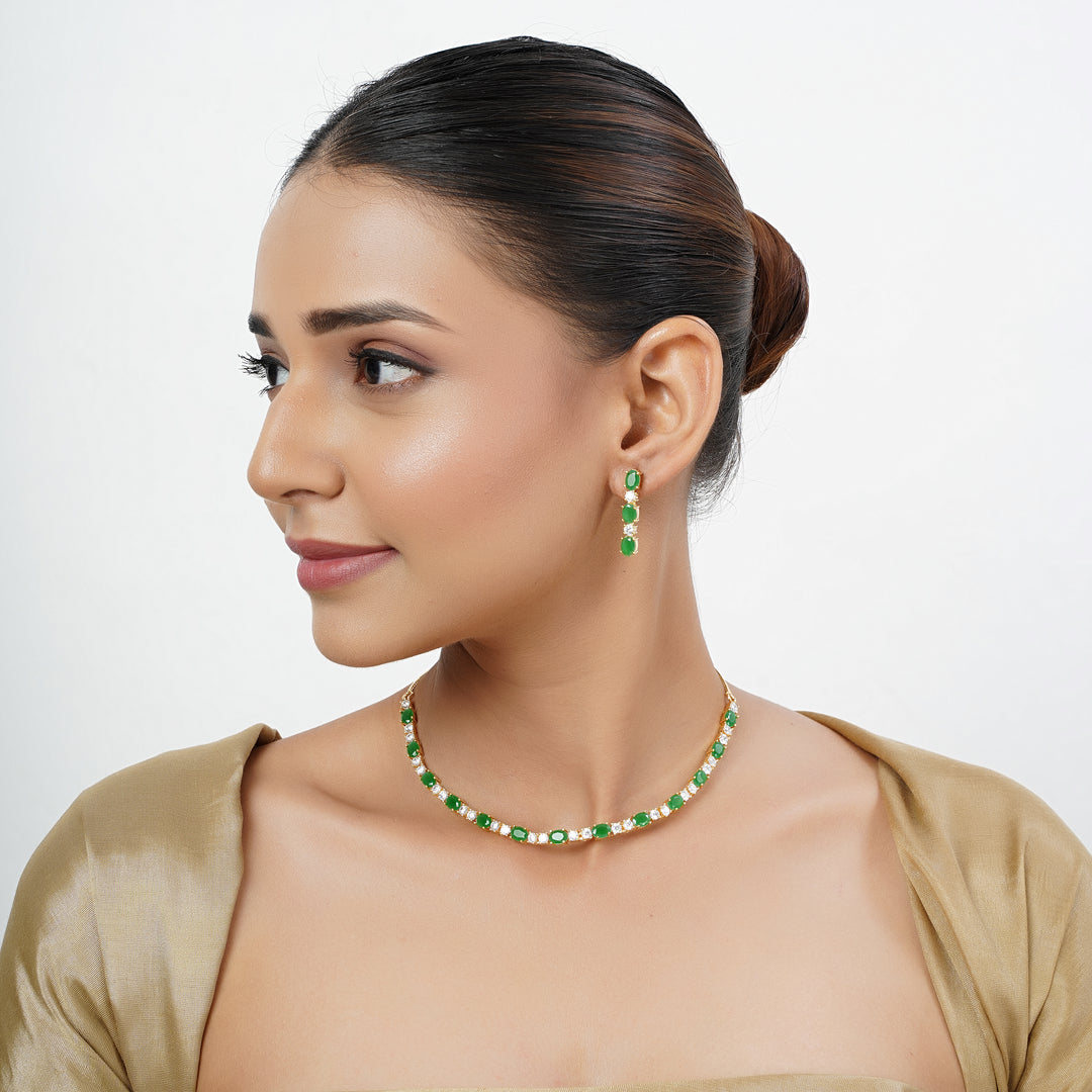 22k Gold Plated Tarini Ishaani Necklace set