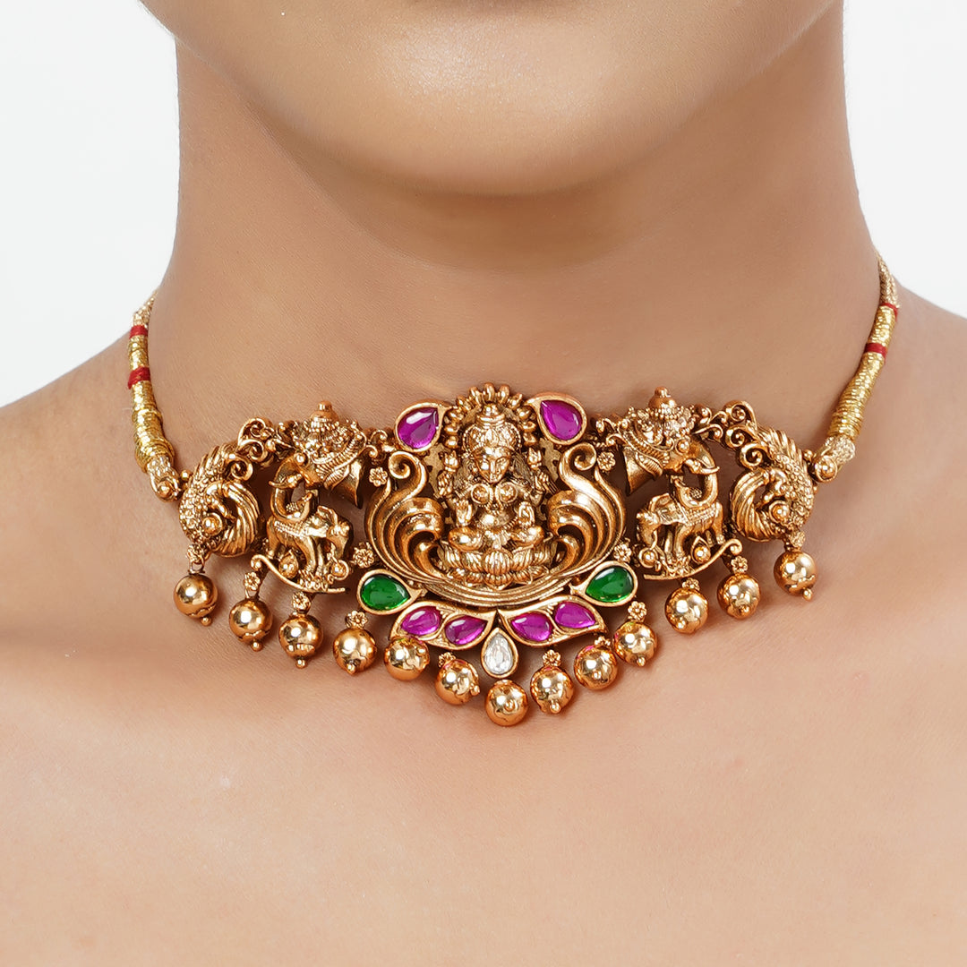 22k Gold Plated Tarini Ishika Necklace set