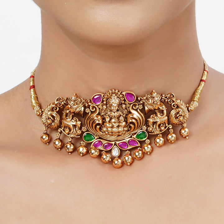 22k Gold Plated Tarini Ishika Necklace set
