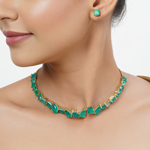 22k Gold Plated Tarini Jaivika Necklace set