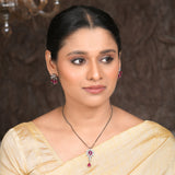 22k Gold Plated Amolya Ruhira Pendant Set