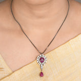 22k Gold Plated Amolya Ruhira Pendant Set