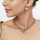 22k Gold Plated Tarini Jivanta Necklace set