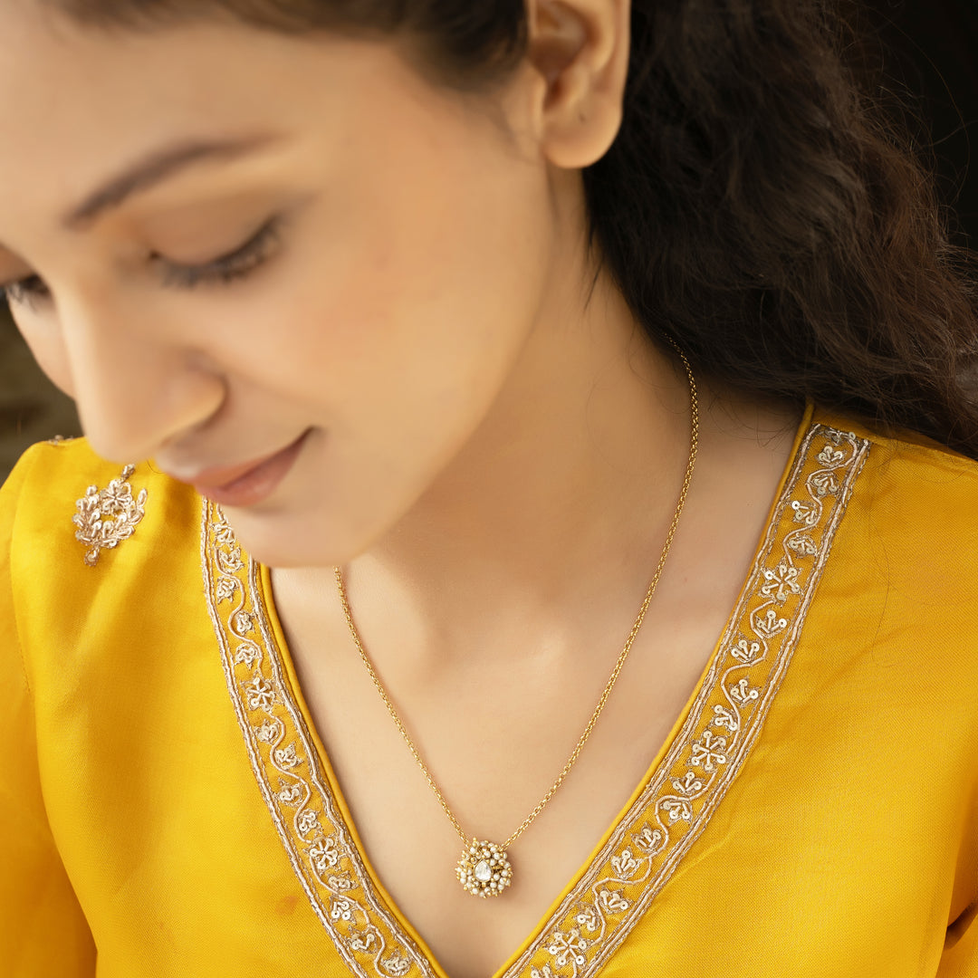 Sparsh 22k Gold Plated Fresh Water Pearl Pendant