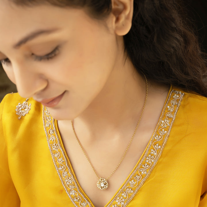 Sparsh 22k Gold Plated Fresh Water Pearl Pendant