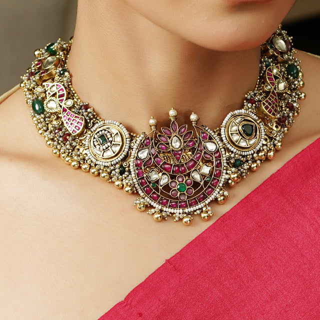 Sankranti Aruna Necklace set