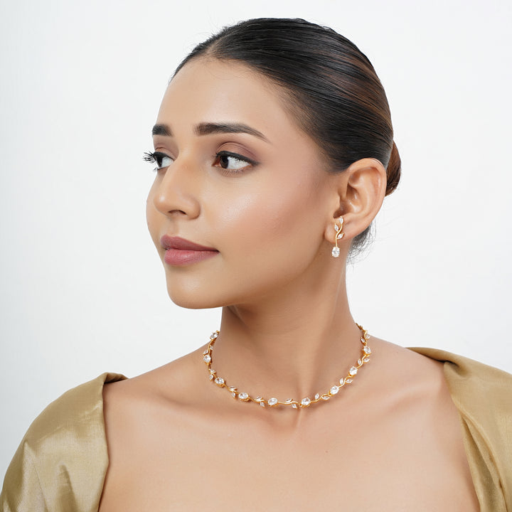 22k Gold Plated Tarini Kalya Necklace set