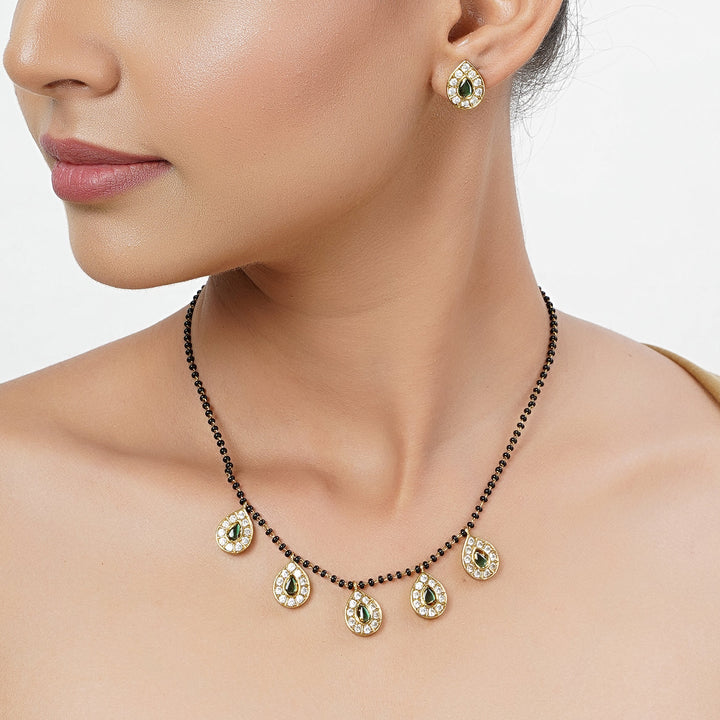 22k Gold Plated Tarini Kamini Necklace set