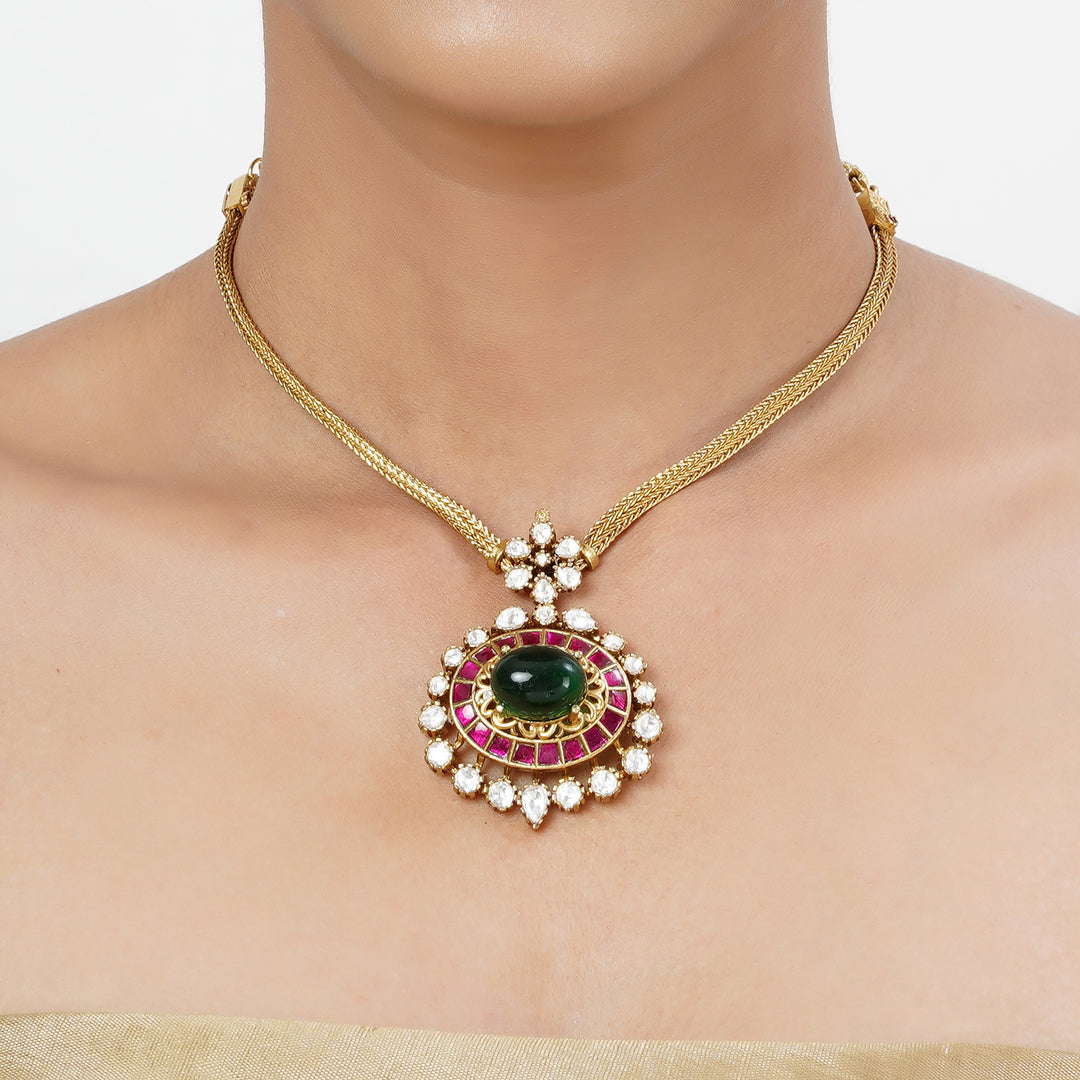 22k Gold Plated Tarini Kanisha Necklace set
