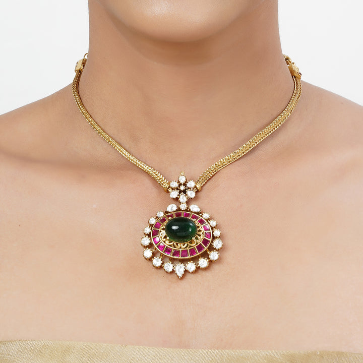 22k Gold Plated Tarini Kanisha Necklace set