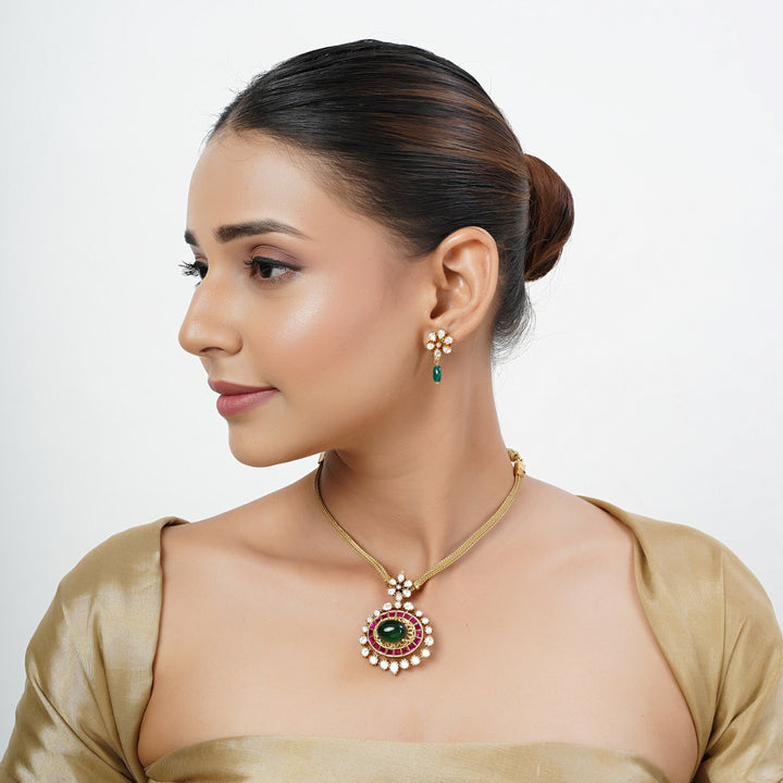 22k Gold Plated Tarini Kanisha Necklace set