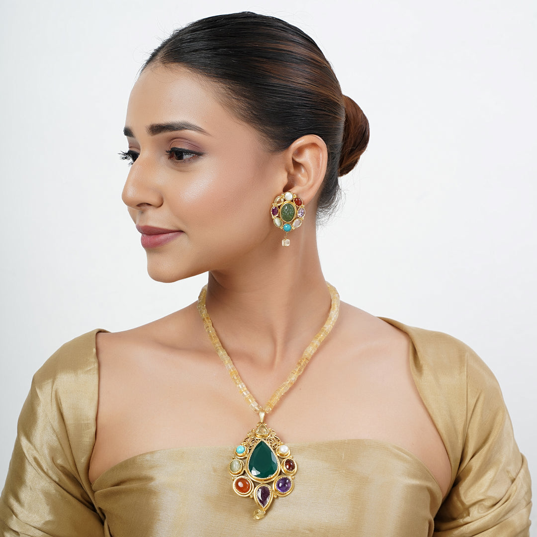 22k Gold Plated Tarini Karishma Necklace set