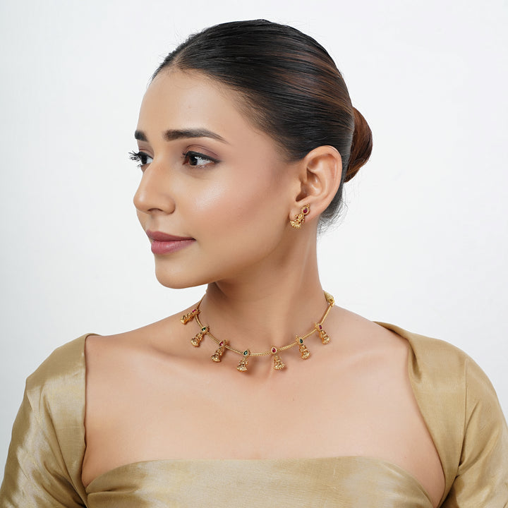 22k Gold Plated Tarini Kashika Necklace set