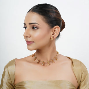 22k Gold Plated Tarini Kashika Necklace set