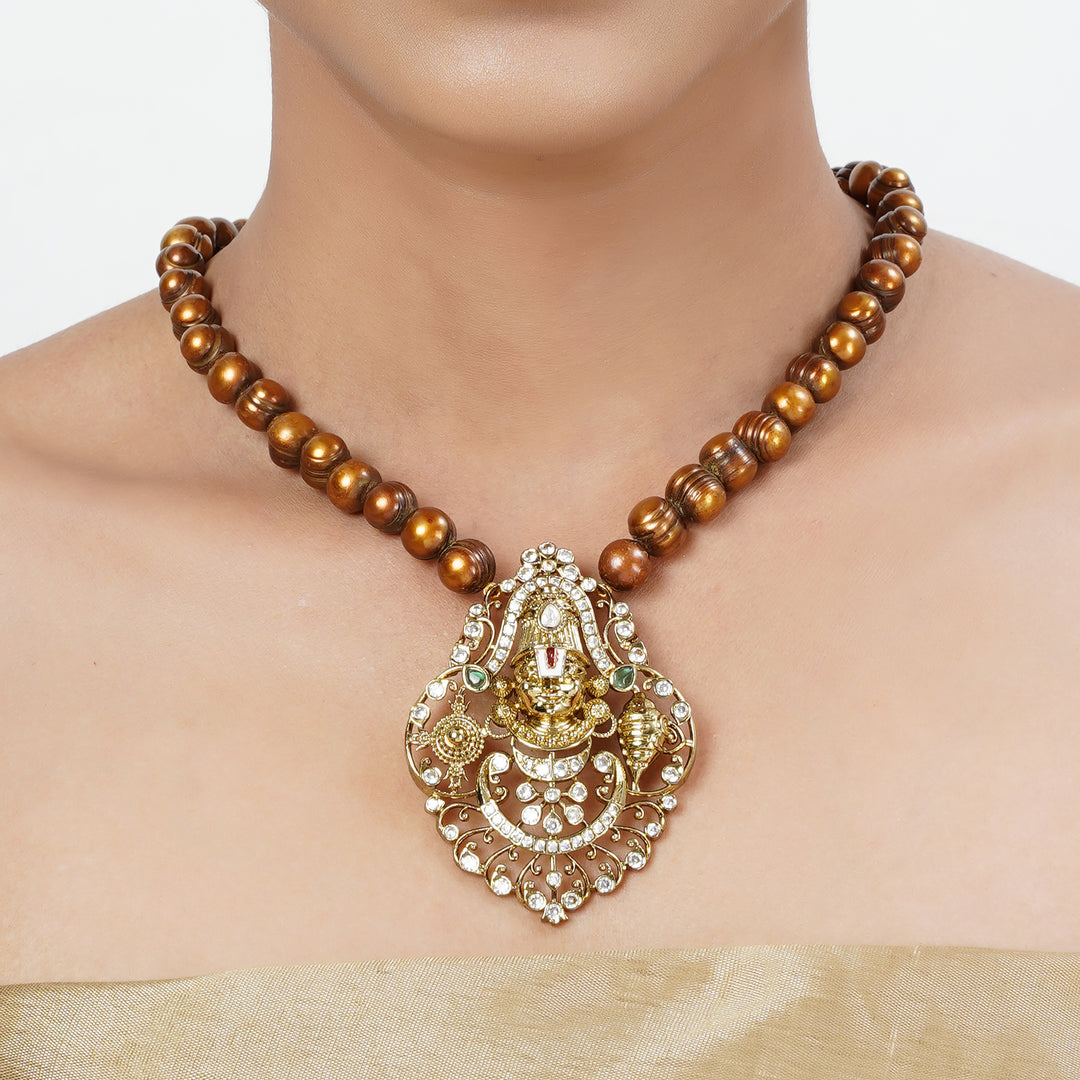 22k Gold Plated Tarini Kaumudi Necklace set